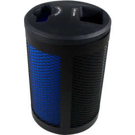 Busch Systems Toronto Outdoor Steel Mesh Recycling Can 45 Gallon Black/Blue 101492