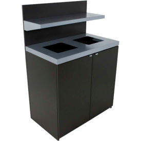 Busch Systems Double Sessanta w/ Tray Holder - 64 Gallon - Slate - 102094 102094