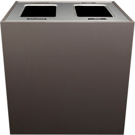 Busch Systems Aristata Double XL Recycling & Trash Can Cans & Bottles/Waste 56 Gallon Slate 104146