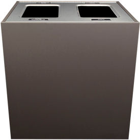 Busch Systems Aristata Double XL Recycling & Trash Can Mixed Recyclables/Waste 56 Gallon Slate 104147