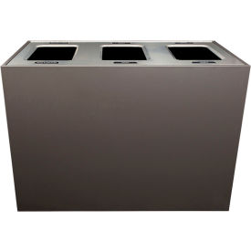 Busch Systems Aristata Triple XL Recycling & Trash Can Cans & Bottles/Paper/Trash 84 Gallon Slate 104148