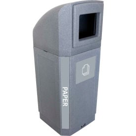 Busch Systems Outdoor Octo Container - Paper 32 Gallon - Graystone - 104444 104444