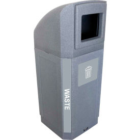 Busch Systems Outdoor Octo Container - Waste 32 Gallon - Graystone - 104445 104445