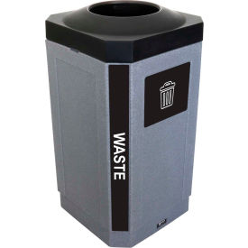 Busch Systems Indoor Octo Container - Waste 32 Gallon - Graystone/Black - 104456 104456