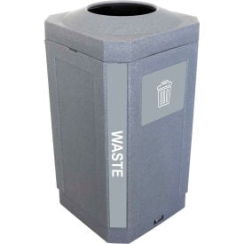Busch Systems Indoor Octo Container - Waste 32 Gallon - Graystone - 104458 104458
