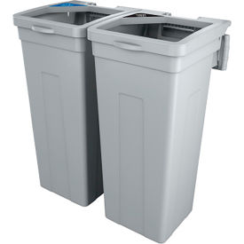 Busch Systems® Rise Mobius Loop Double Waste Container 13-11/16
