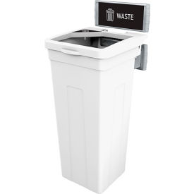 Busch Systems® Rise Single Waste Container W/ Signage 13-11/16