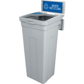 Busch Systems® Rise Single Waste Container W/Signage 13-11/16