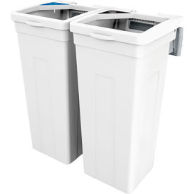 Busch Systems® Rise Mobius Loop Double Waste Container 13-11/16