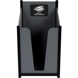 Busch Systems® Vision™ XL Single Unit Empty Pizza Box Collector 45 Gal. Cap. Gray/Black 216633