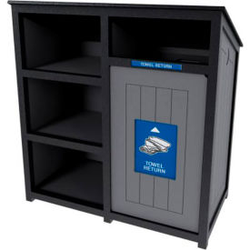 Busch Systems® Aspyre Aura™ Single Unit Towel Valet & Return Gray/Black 216630
