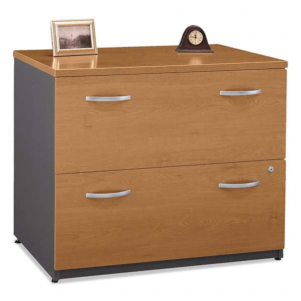 Horizontal File Cabinet: 2 Drawers, Laminate, Graphite Gray & Natural Cherry MPN:BSHWC72454ASU