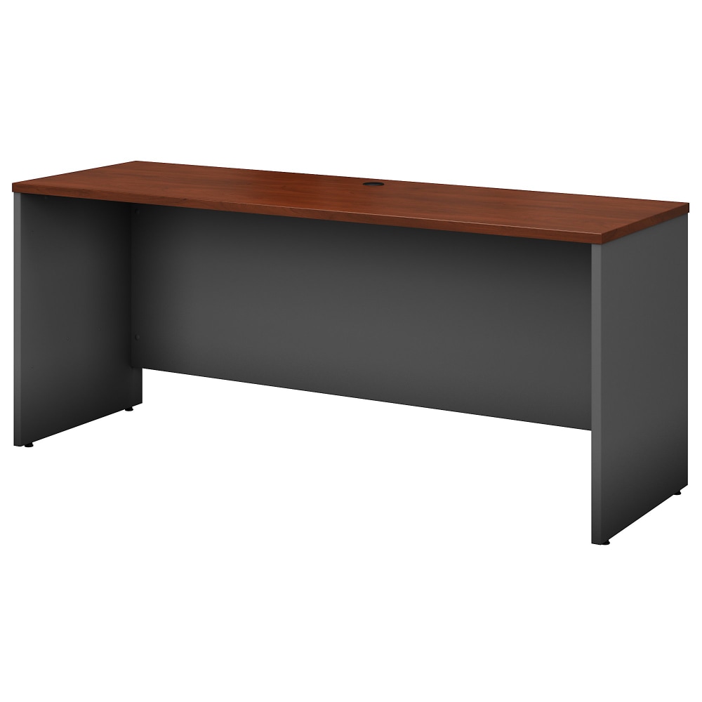 Bush Business Furniture Series C Components Credenza Desk 72inW x 24inD, Hansen Cherry/Graphite Gray, Standard Delivery MPN:WC24426