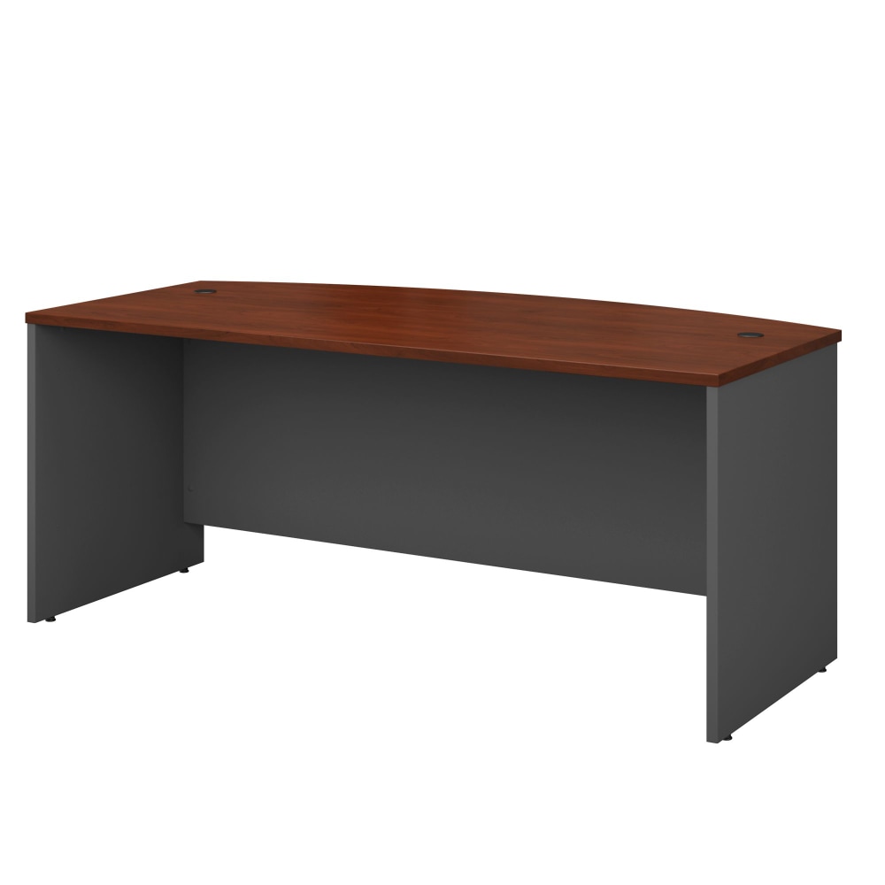 Bush Business Furniture Series C Components Bow Front Desk, 72inW x 36inD, Hansen Cherry/Graphite Gray, Standard Delivery MPN:WC24446