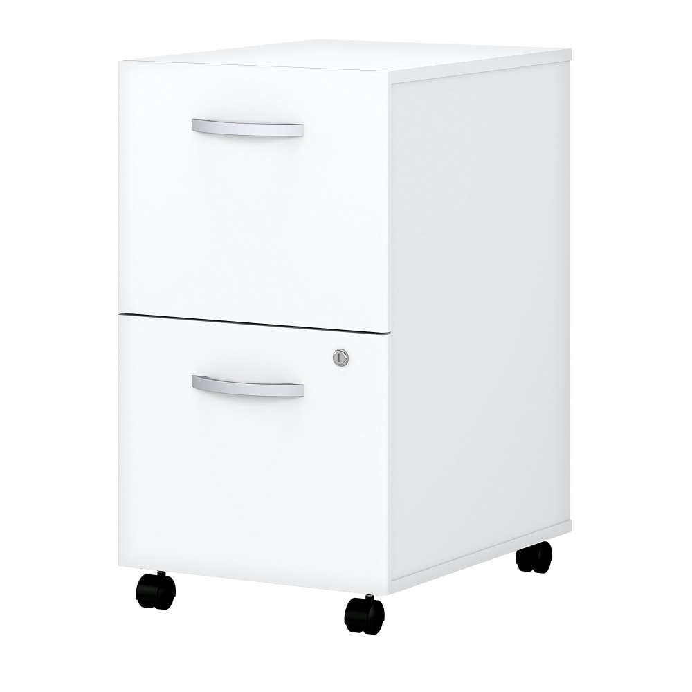 Bush Business Furniture Easy Office 21inD Vertical 2-Drawer Mobile File Cabinet, White, Delivery MPN:EO108WHSU