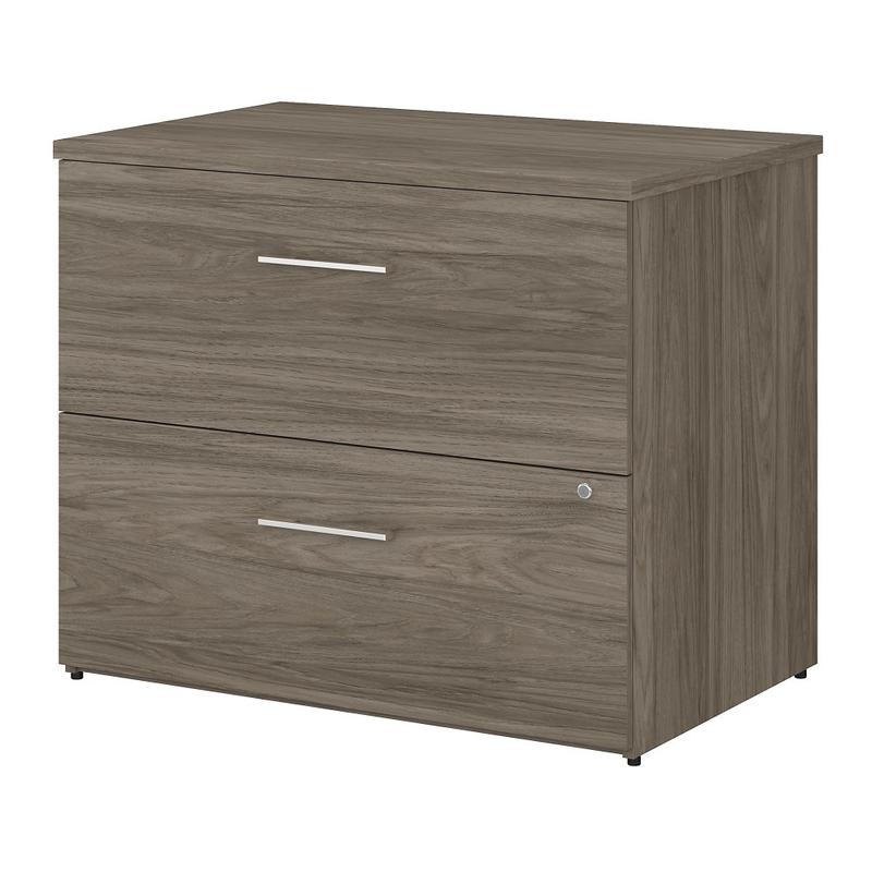 Bush Business Furniture Office 500 35-2/3inW x 23-1/3inD Lateral 2-Drawer File Cabinet, Modern Hickory, Standard Delivery - Partially Assembled MPN:OFF136MHSU