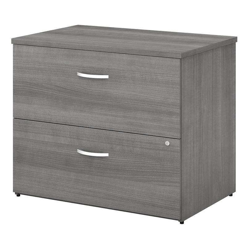 Bush Business Furniture Studio C 35-2/3inW x 23-1/3inD Lateral 2-Drawer File Cabinet, Platinum Gray, Standard Delivery MPN:SCF136PGSU