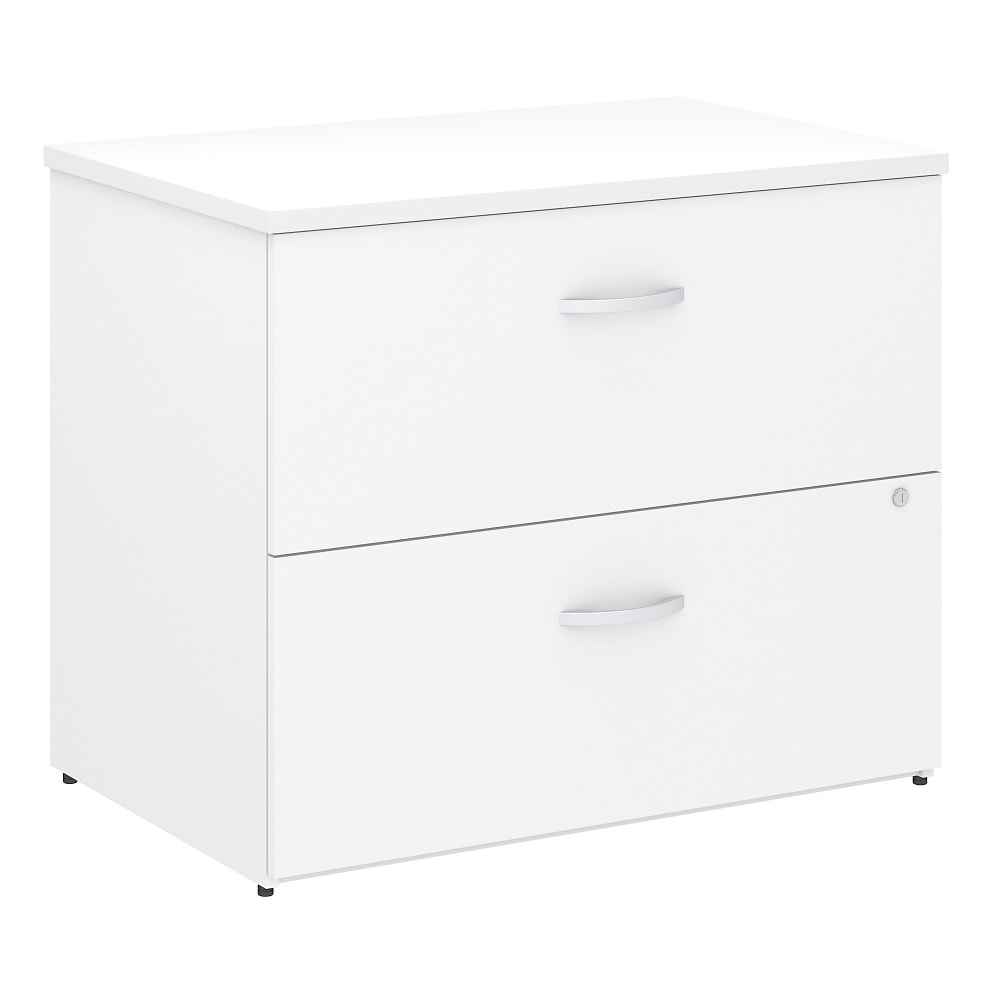 Bush Business Furniture Studio C 35-3/4inW x 23-3/8inD Lateral 2-Drawer File Cabinet, White, Standard Delivery MPN:SCF136WHSU