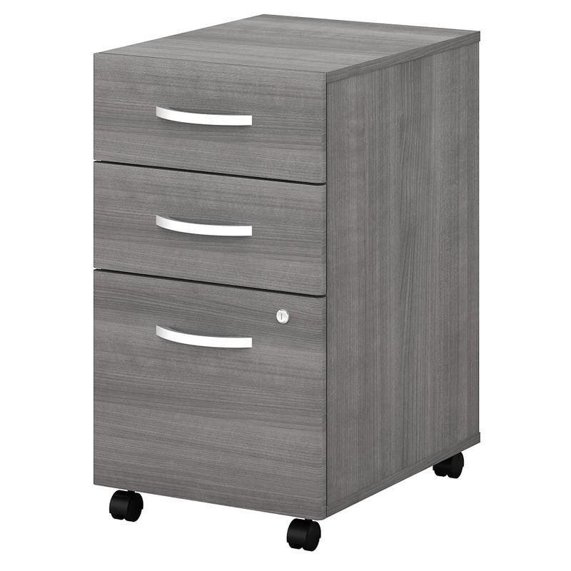 Bush Business Furniture Studio C 20-1/6inD Vertical 3-Drawer Mobile File Cabinet, Platinum Gray, Delivery MPN:SCF216PGSU