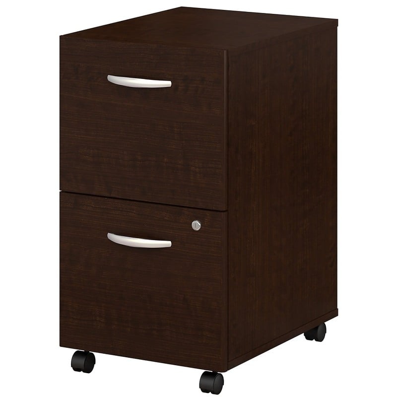 Bush Business Furniture Series C Components 21inD Vertical 2-Drawer Mobile File Cabinet, Mocha Cherry, Standard Delivery - Partially Assembled MPN:WC12952SUIR