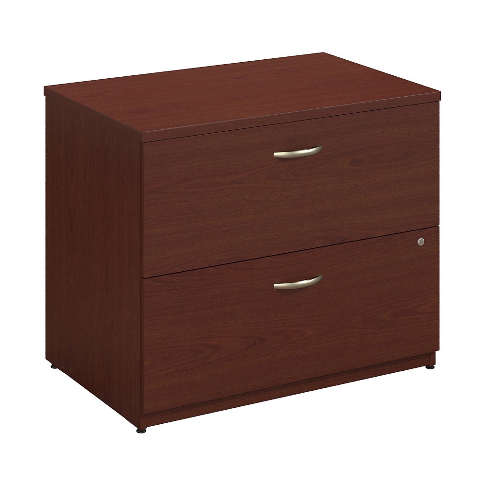 Bush Business Furniture Series C Components 36inW Lateral 2-Drawer File Cabinet, Mahogany, Standard Delivery MPN:WC36754SUIR