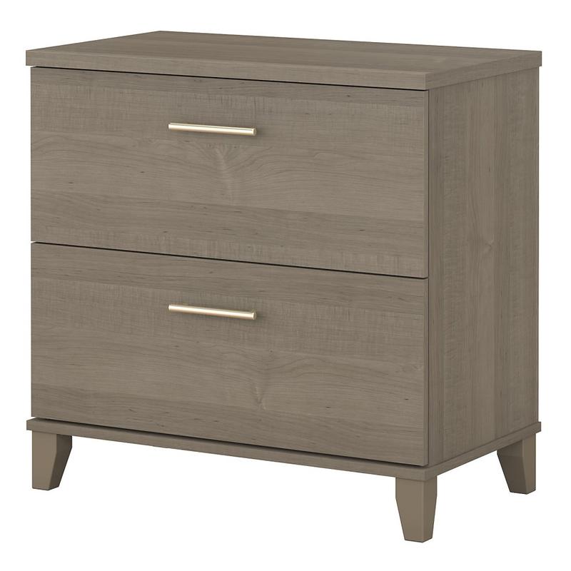 Bush Home Somerset 2 Drawer Lateral File Cabinet, Ash Gray, Standard Delivery MPN:WC81680
