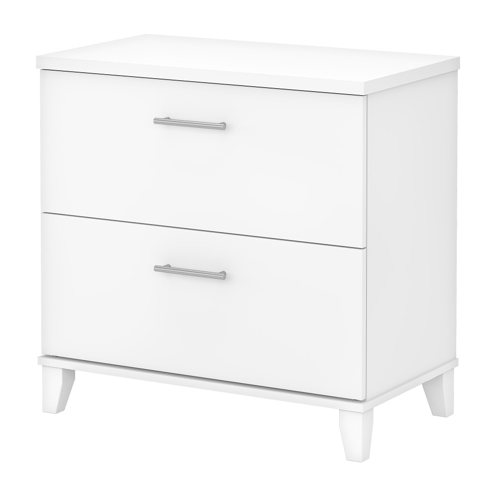 Bush Home Somerset 2 Drawer Lateral File Cabinet, White, Standard Delivery MPN:WC81980