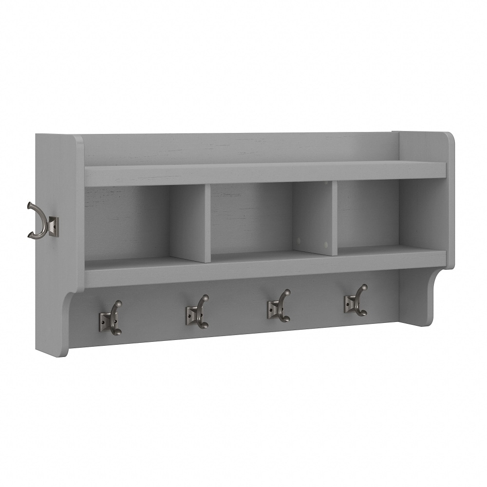 Bush Furniture Woodland 40inW Wall-Mounted Coat Rack With Shelf, Cape Cod Gray, Standard Delivery MPN:WDH340CG-03