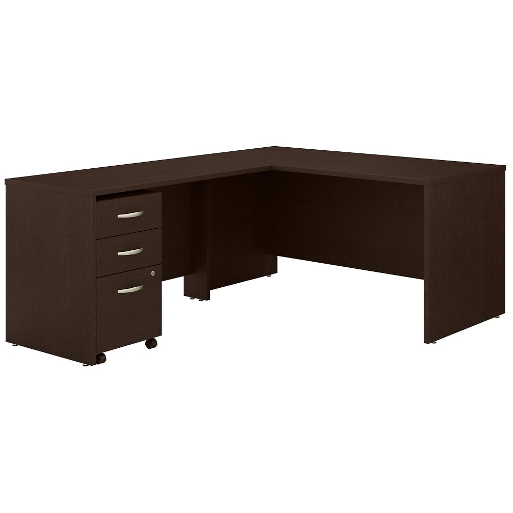 Bush Business Furniture Series C Components 60inW L-Shaped Corner Desk With 3-Drawer Mobile File Cabinet, Mocha Cherry, Standard Delivery MPN:SRC146MRSU