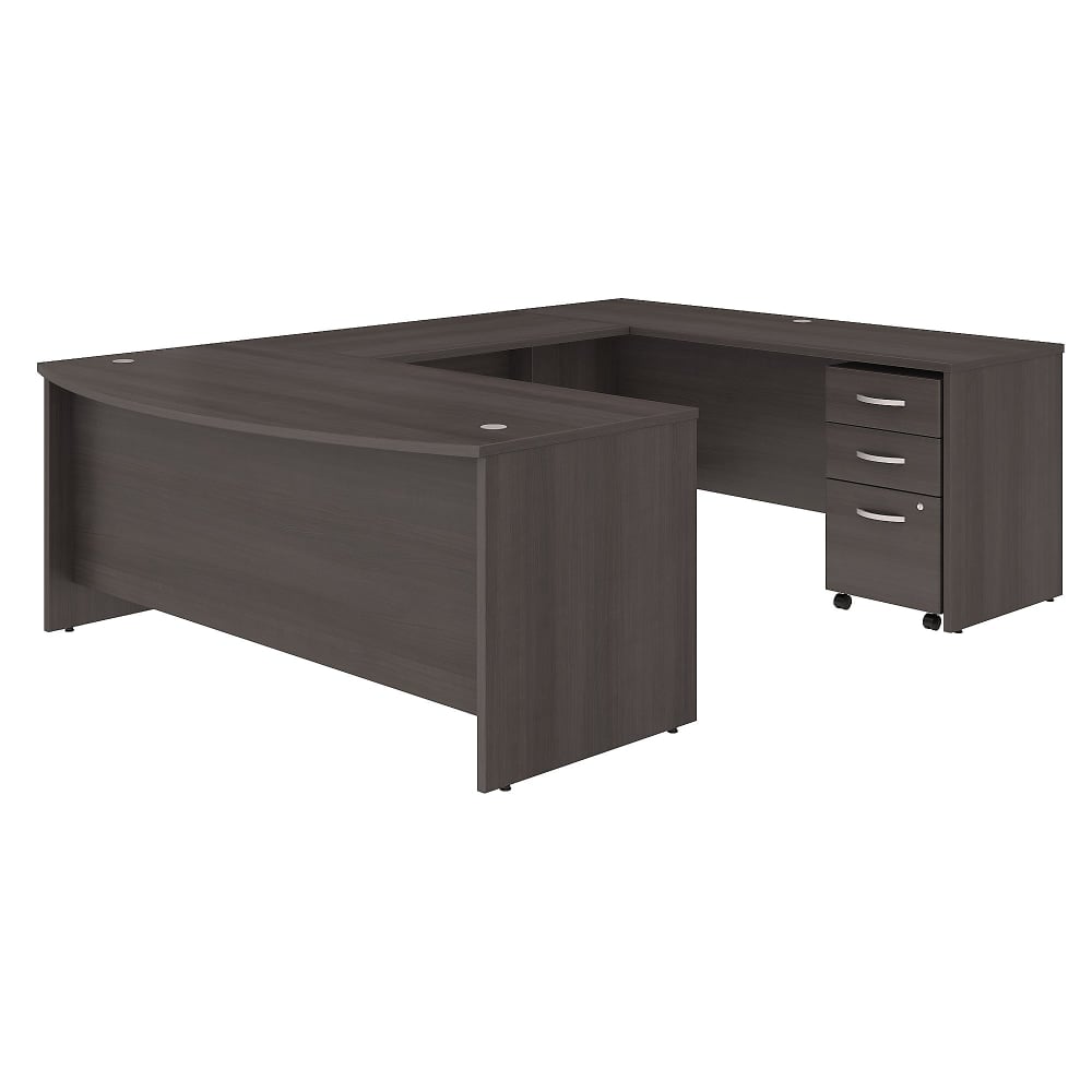 Bush Business Furniture 72inW Studio C U-Shaped Corner Desk With Mobile File Cabinet, Storm Gray, Standard Delivery MPN:STC004SG