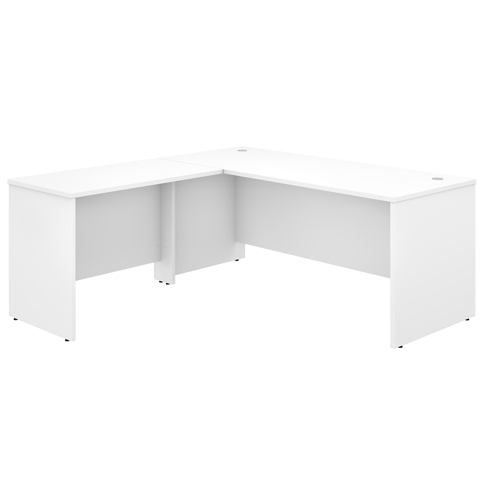 Bush Business Furniture Studio C 72inW L-Shaped Corner Desk With Return, White, Standard Delivery MPN:STC049WH