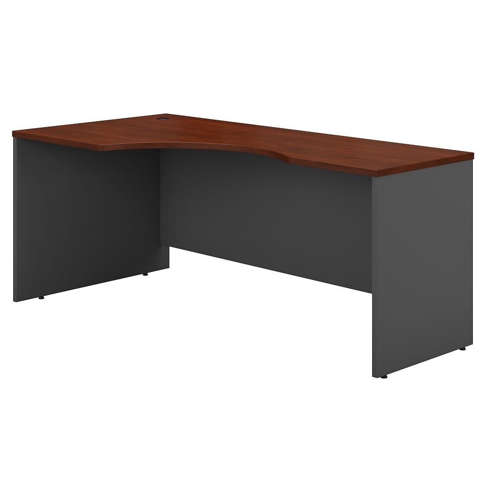Bush Business Furniture Components 72inW Corner Left-Hand Computer Desk, Hansen Cherry/Graphite Gray, Standard Delivery MPN:WC24432