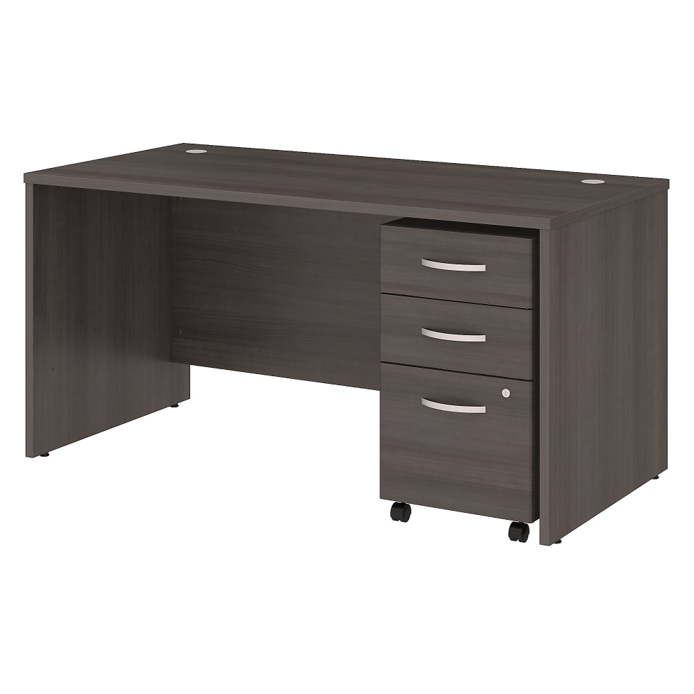 Bush Business Furniture Studio C 60inW Office Computer Desk With Mobile File Cabinet, Storm Gray, Standard Delivery MPN:STC014SG