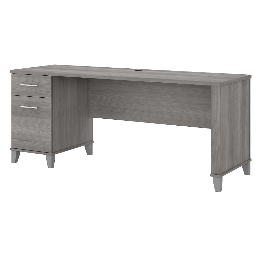 Bush Home Somerset 72W Office Desk with Drawers, Platinum Gray, Standard Delivery MPN:WC81272