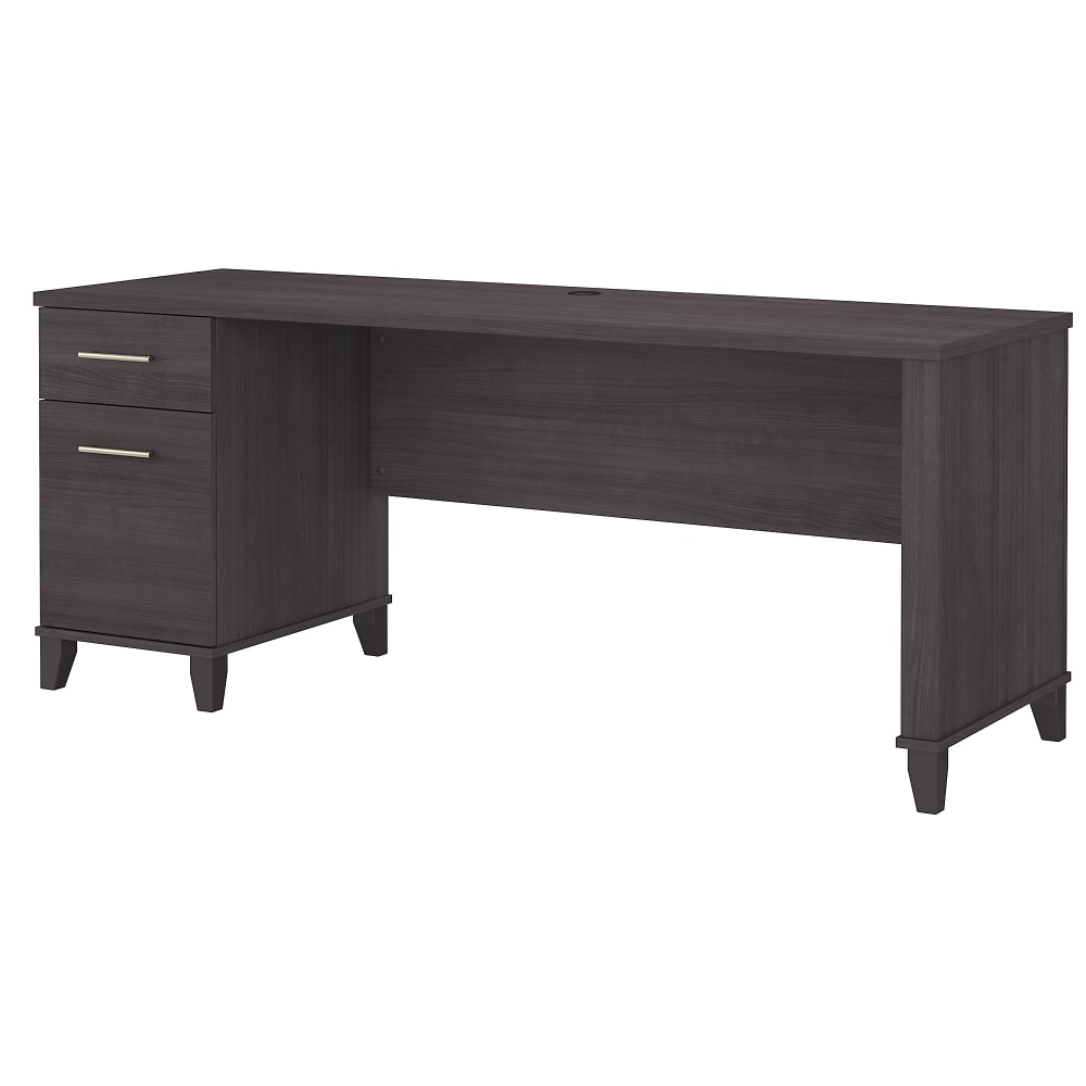 Bush Home Somerset 72W Office Desk with Drawers, Storm Gray, Standard Delivery MPN:WC81572