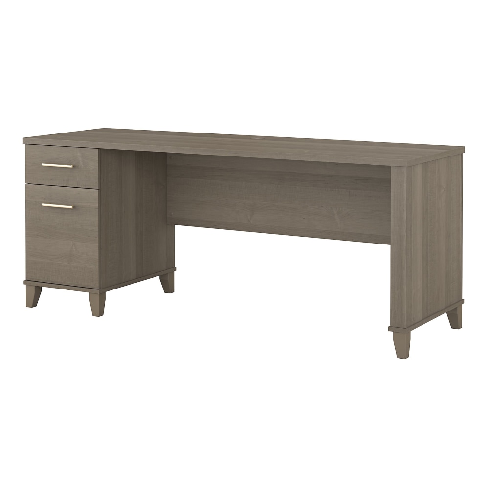 Bush Home Somerset 72W Office Desk with Drawers, Ash Gray, Standard Delivery MPN:WC81672