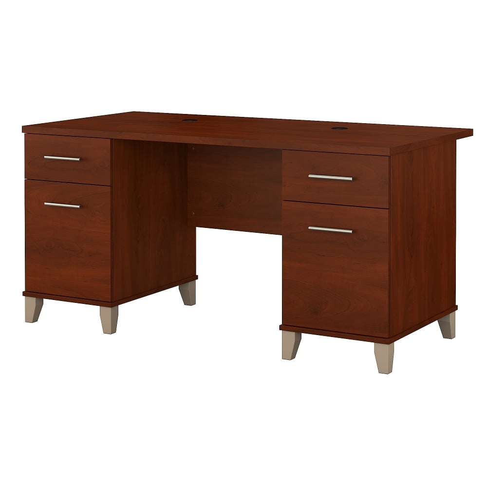 Bush Home Somerset 60inW Office Computer Desk With Drawers, Hansen Cherry, Standard Delivery MPN:WC81728K