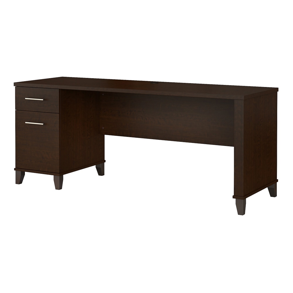Bush Home Somerset 72W Office Desk with Drawers, Mocha Cherry, Standard Delivery MPN:WC81872