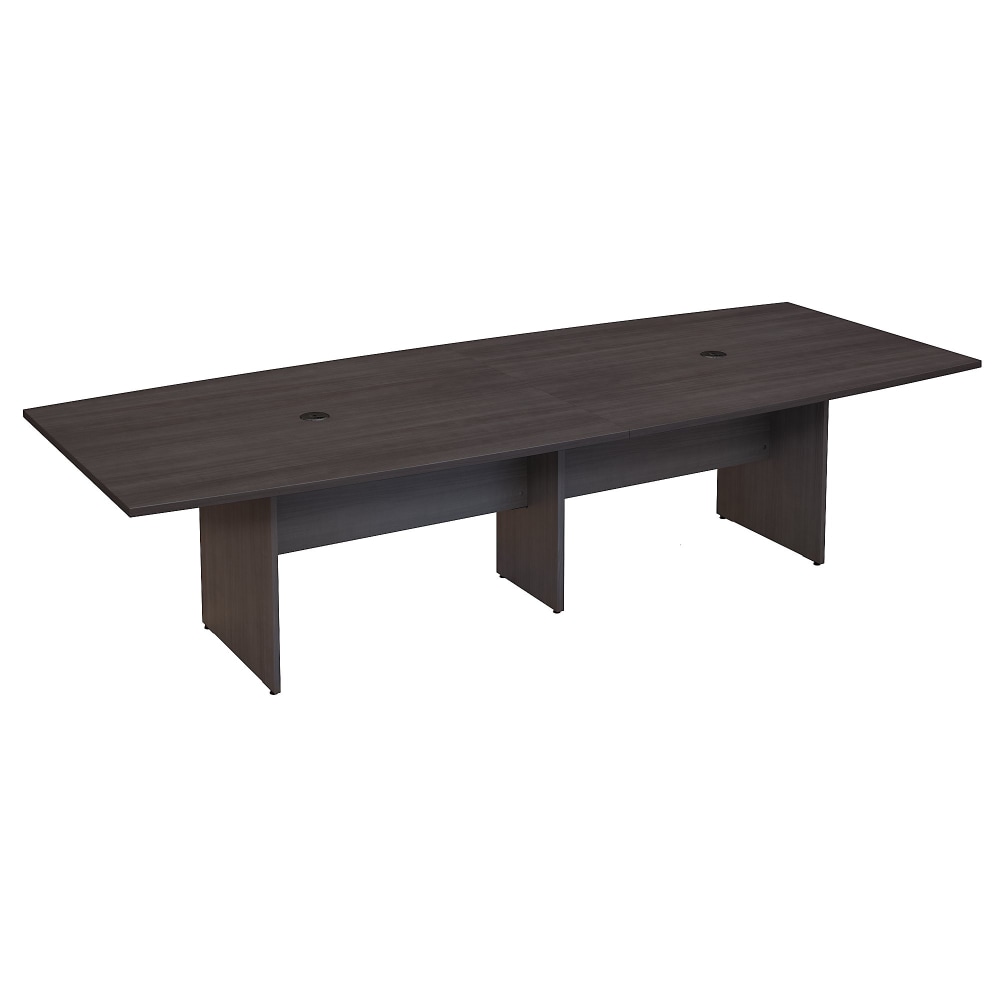 Bush Business Furniture 120-inch Office Conference Table with Wood Base, Storm Gray, Standard Delivery MPN:99TB12048SGK