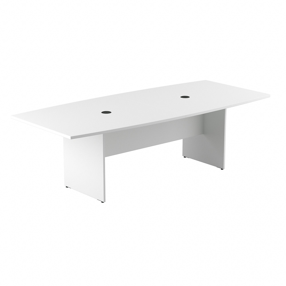Bush Business Furniture 96-inch Office Conference Table with Wood Base, White, Standard Delivery MPN:99TB9642WHK