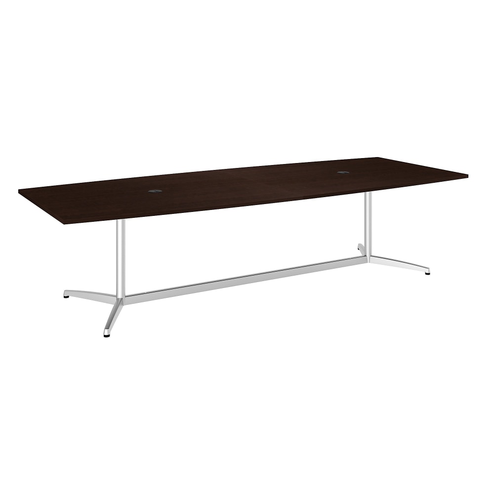 Bush Business Furniture 120-inch Office Conference Table with Metal Base, Mocha Cherry/Silver, Standard Delivery MPN:99TBM120MRSVK