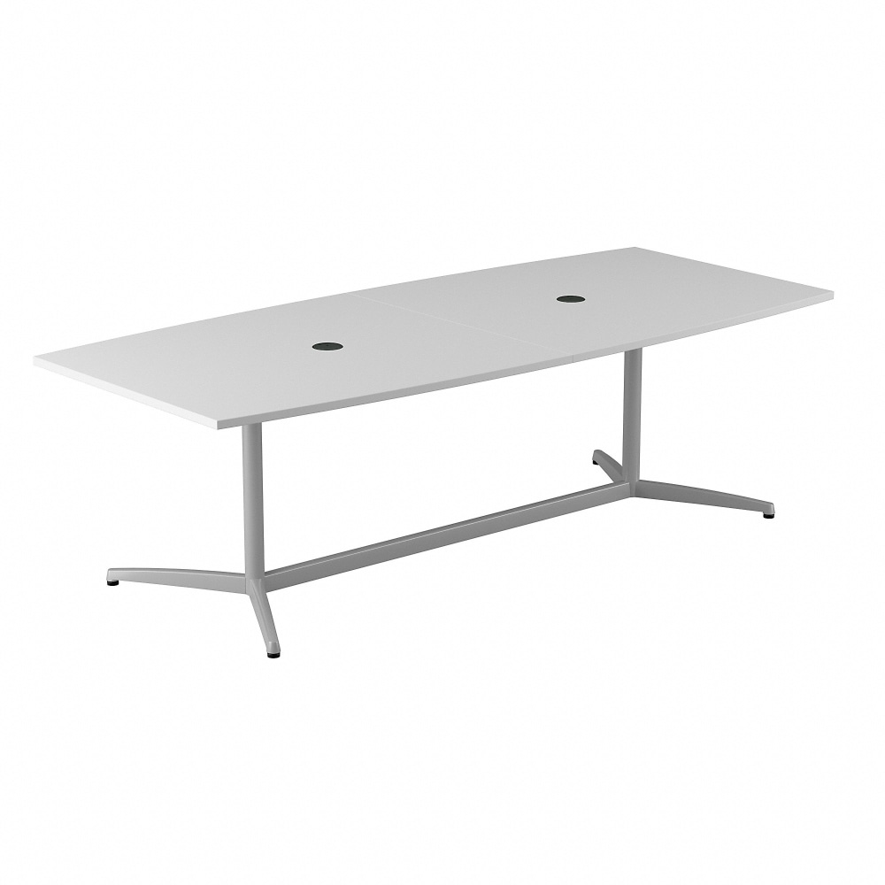 Bush Business Furniture 96-inch Office Conference Table with Metal Base, White, Standard Delivery MPN:99TBM96WHSVK