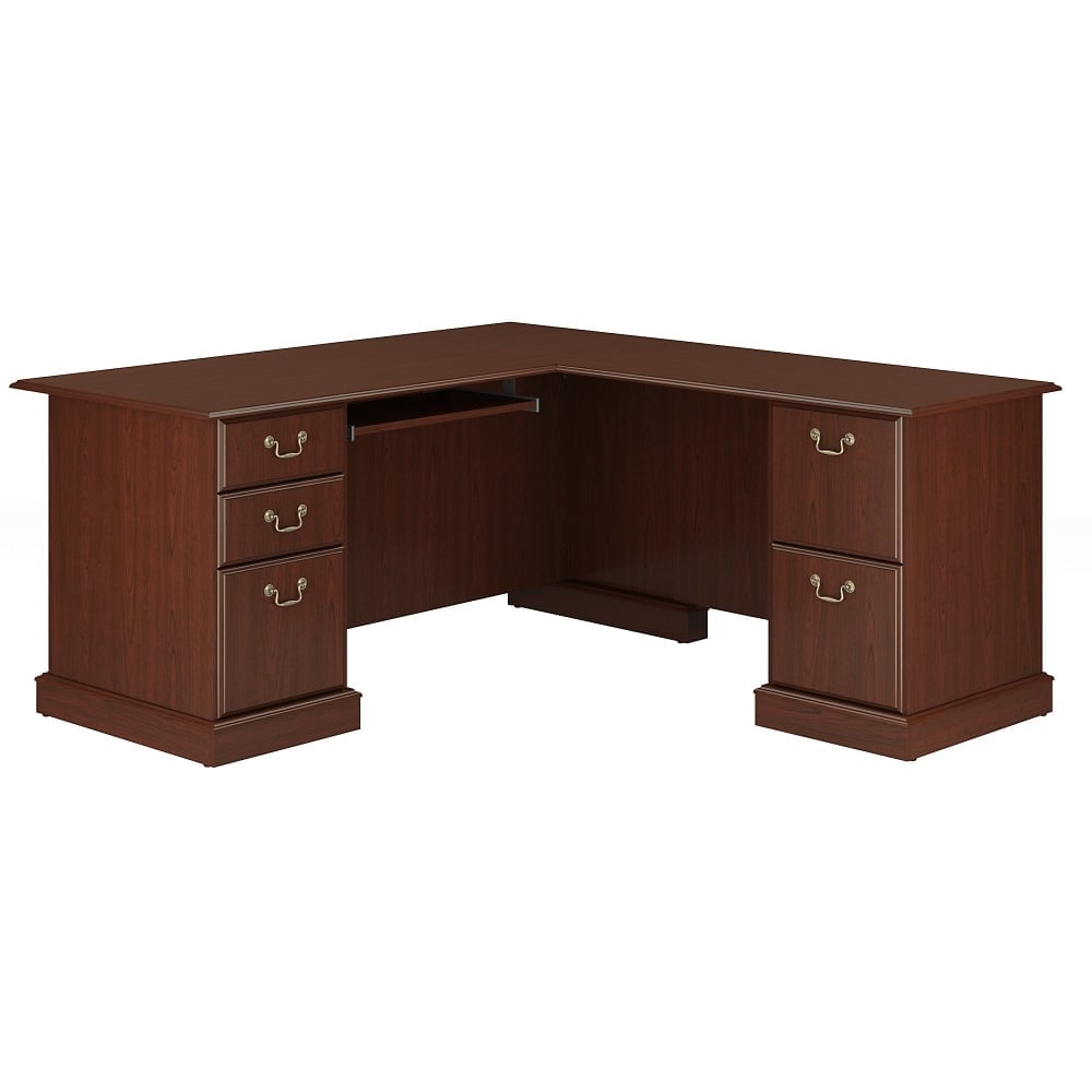 Bush Business Furniture Saratoga 66inW L-Shaped Corner Desk, Harvest Cherry, Standard Delivery MPN:EX45670-03K
