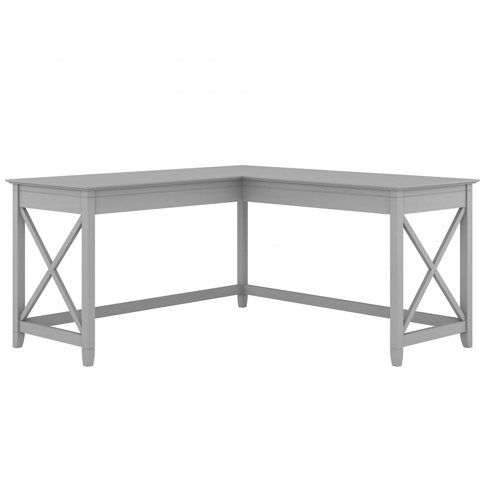 Bush Business Furniture Key West 60inW L-Shaped Corner Desk, Cape Cod Gray, Standard Delivery MPN:KWD160CG-03
