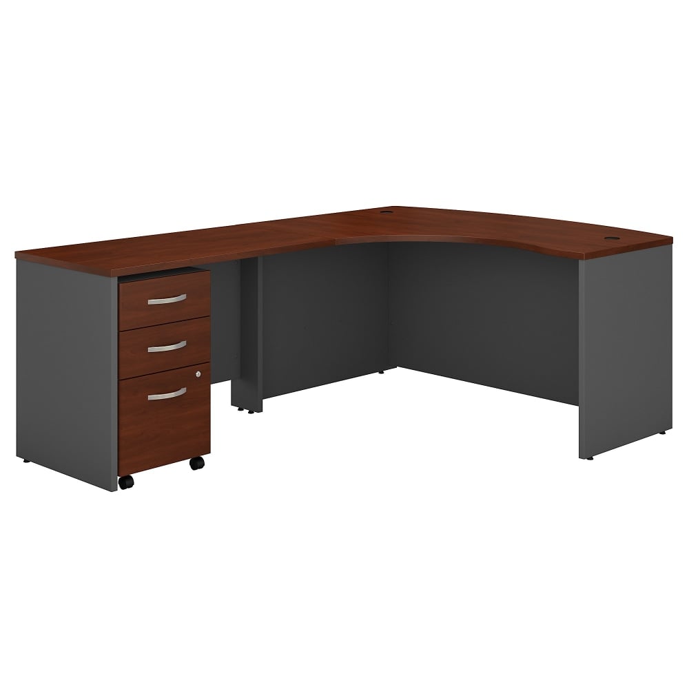 Bush Business Furniture Series C Components 60inW Left-Handed L-Shaped Corner Desk With Mobile File Cabinet, Hansen Cherry, Standard Delivery MPN:SRC007HCLSU