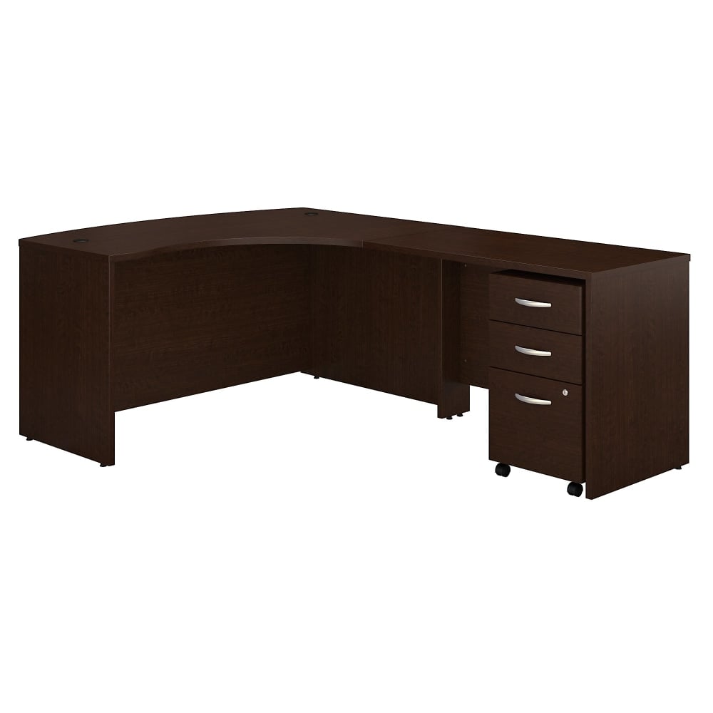 Bush Business Furniture Series C Components 60inW Right-Handed L-Shaped Corner Desk With Mobile File Cabinet, Mocha Cherry, Standard Delivery MPN:SRC007MRRSU