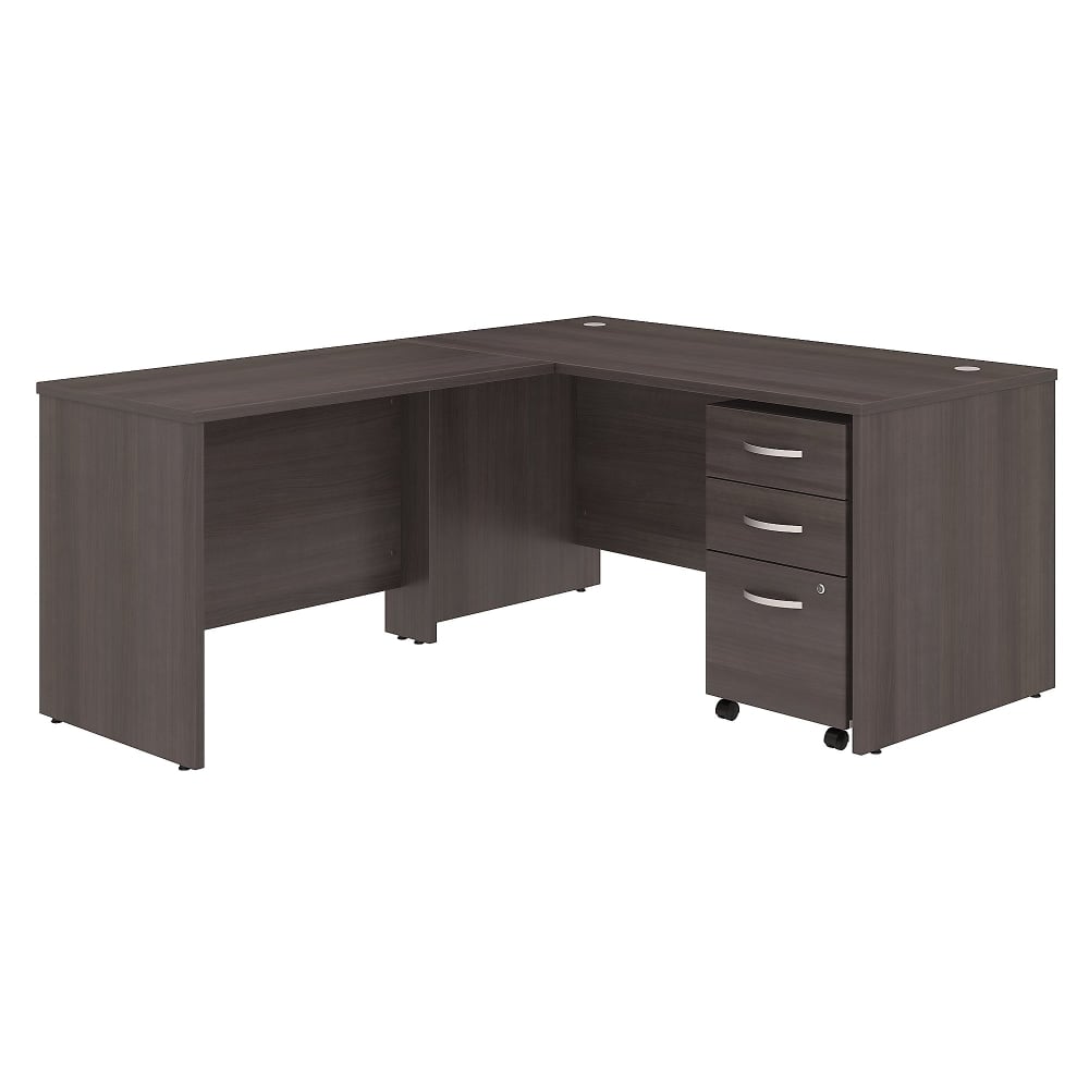 Bush Business Furniture Studio C 60inW L-Shaped Corner Desk With Mobile File Cabinet And Return, Storm Gray, Standard Delivery MPN:STC008SG