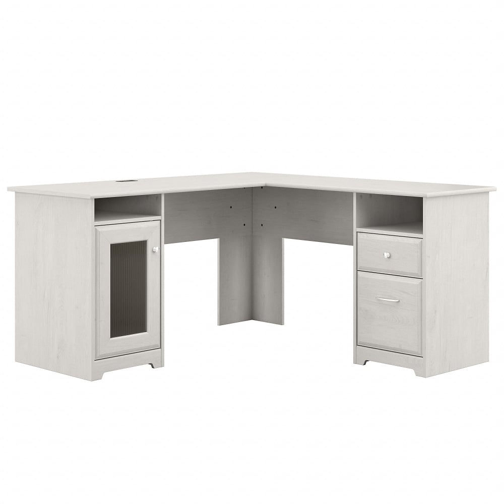 Bush Home Cabot 60W L Shaped Computer Desk with Storage, Linen White Oak, Standard Delivery MPN:WC31130-03K