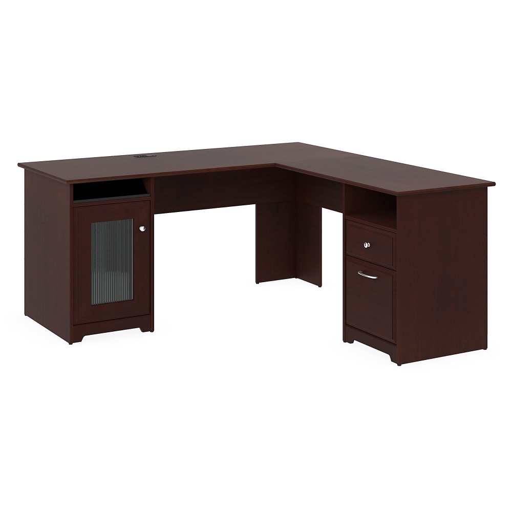 Bush Home Cabot 60W L Shaped Computer Desk with Storage, Harvest Cherry, Standard Delivery MPN:WC31430-03K