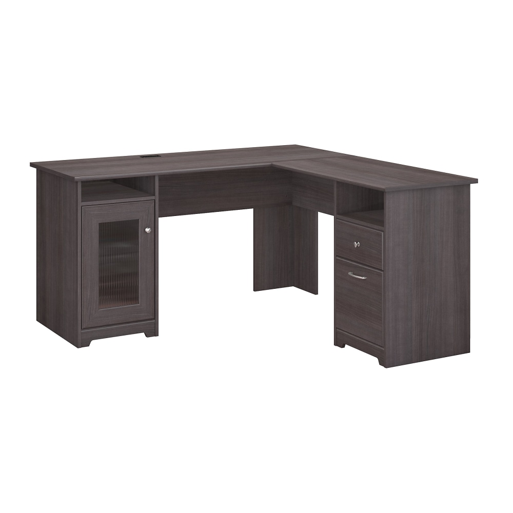 Bush Home Cabot 60W L Shaped Computer Desk with Storage, Heather Gray, Standard Delivery MPN:WC31730-03K